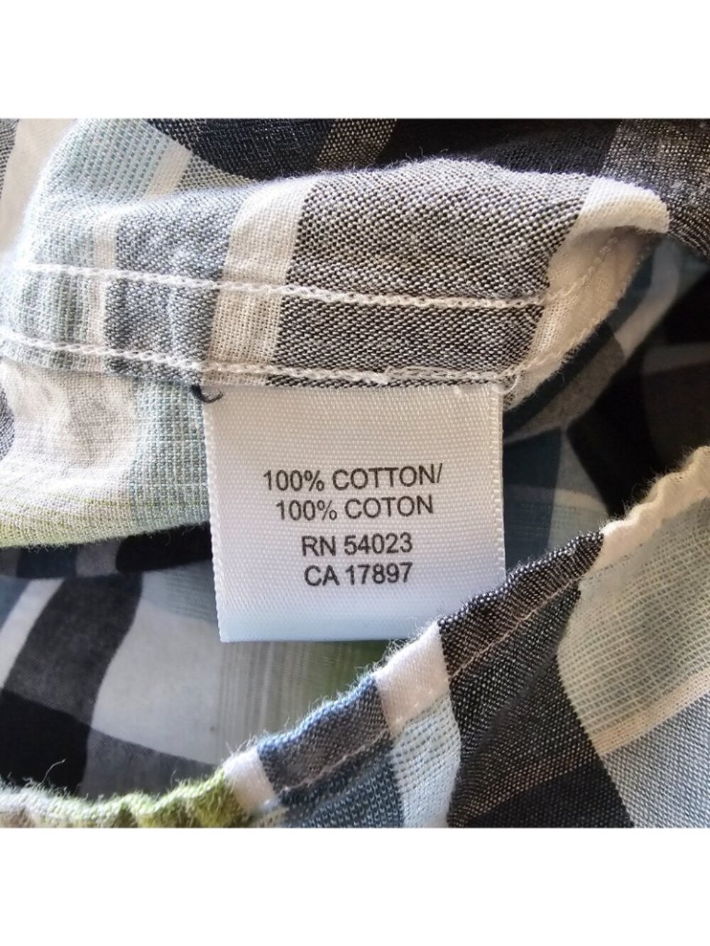 Banana Republic Button Up Shirt Mens XL Green Plaid Long Sleeve Cotton - Picture 7 of 8